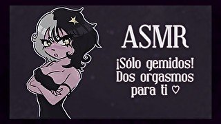 ASMR Español 🖤  Jugando solita, dos orgasmos rápidos