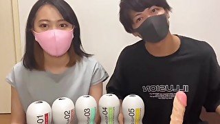 早漏改善トレーニング！オナホ寸止め手コキをしていたらガマンできずに騎乗位で腰振りしちゃう... Japanese Amateur Premature Handjob CUM - えむゆみカップル