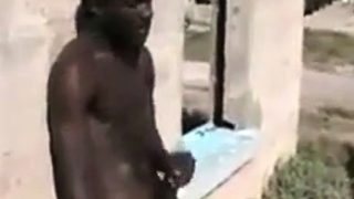 Str8 african men stroke public for money