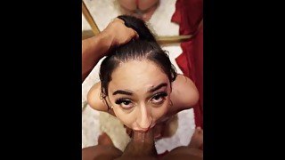 Latina chupa BBC y recibe una gruesa CUM Facial