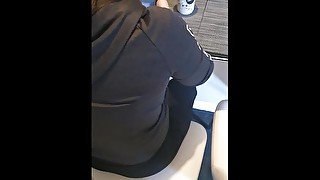 Step mom under table surprised step son with a footjob while family is dining