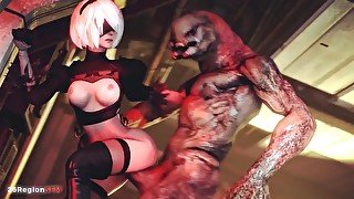 Monster Huge Cock Fucks 2b Whore (nier Automata)