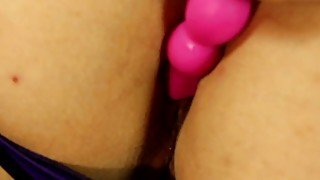 Playing with my new anal beads