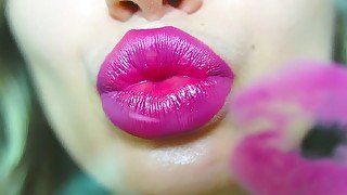 Shiny plump purple kiss