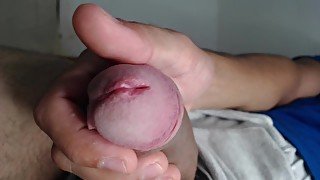 I MASSAGE MY COCK AND MY BALLS WHILE I SHOW YOU MY GLANDS