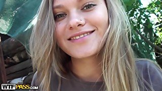 This young blonde will fuck anywhere