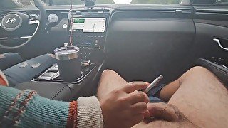 Slave gets cbt and dick used as ashtray on car ride