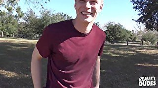 Young gay boy lets a naughty neighbor fuck his ass in POV