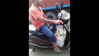 Indian Man Scooter Wank