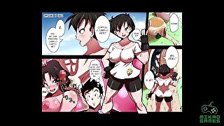 Videl levou amiga Erasa para fuder com Gohan parody DBZ