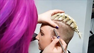 Braiding a bowl cut