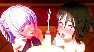 POV: A NIGHT ALONE WITH NAZUNA NANAKUSA AND AKIRA ASAI YOFUKASHI NO UTA ANIME HENTAI COMPILATION