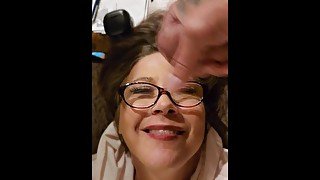 Stepmom gets glasses creamed