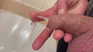 Hold his uncut Dick when he Pee on my fingers Compilation