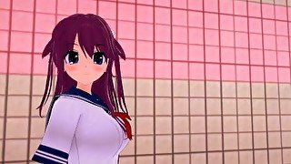 Showering With Amane Suou (Grisaia No Kajitsu)