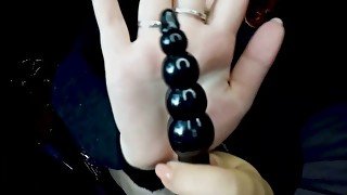 unpacking toys for sex and bdsm games (anal plug small universal) part 4 of 7 + checking for softnes