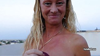 NatalieK - Spraying And Fingering In Baby Oil For A Fan 1080p Hd