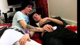 Emo boy cock s gay first time Inked emo Lewis Romeo is