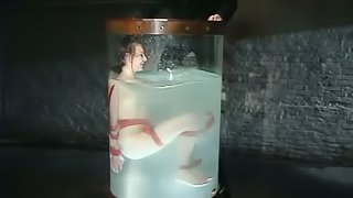 Beautiful Jordan gets toyed in hot water bondage vid