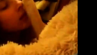 teen fucks teddy bear on webcam