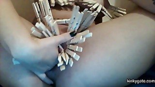 Obey Orders With Body Full Of Clothespins