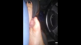 Footjob in the Car