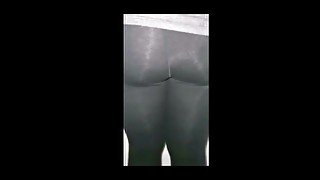 Step mom in shiny leggings please step son fucking him until cum flood out from pussy