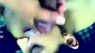 arab cum on his gf face