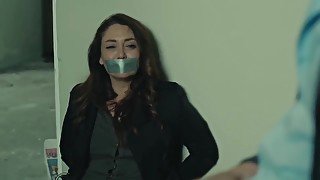 Turkish Lady Tape Gagged