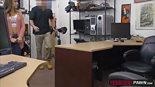 Latina Nicole Rey gets fucked in the office for money