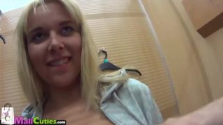 Bonny young slut in beautiful amateur video in public