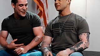 Intense Chemistry Between Muscle Hunk Soldiers - Andrew Miller, Tyler James - ActiveDuty