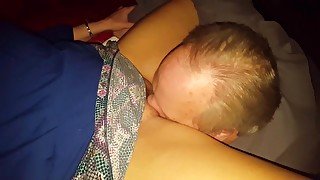 Cuck and wife lick Bullfriend together