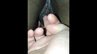 Playing with wet pussy