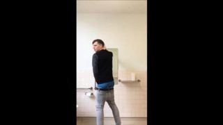 Boy sagging and cum at university