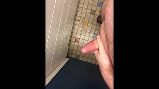 Naked in public toilet