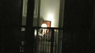 Hotel window part II (milf caught playing)