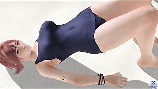 Dead or Alive Xtreme Venus Vacation Honoka Blue Navy Scoop Neck Fanservice Appreciation