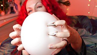 ASMR air balloons feetish video