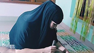 Spit And Clean Cock Blowjob - Hijabi