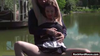 Melissa and angel enjoy riding and sucking roccos big cock