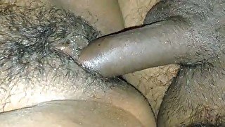 Big hard dick drills my pussy in a missionary position