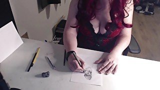 Watch me draw this hard cock cumming - Erotic Art - IvyDrawsErotic