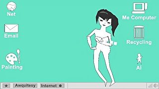 Sexy Goth AI Squirts & Jumps Multiple times Masturbates W Pointer 1080p