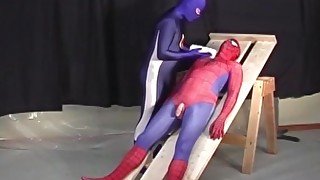 Spiderman is captured by a gay hero