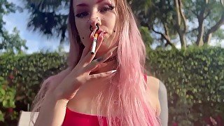 Pink Haired Tattooed Teen Uses You As Her Ashtray - POV Gentle Femdom