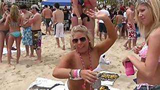 Beach party turns women wearing bikini into sultry objects