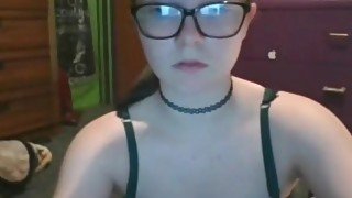 Hot college girl girl shows perky tits on webcam