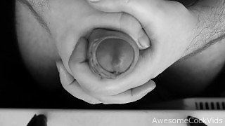 Black and White Picture Solo Male Mastrurbate and Cum Downscale 4k=1080p BW