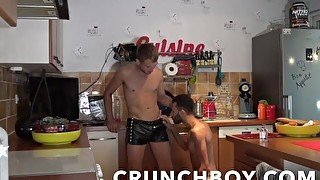 Anthony AUSTIN fucked bareback by ROMANTIK for CRUNCHBOY in the kitchen